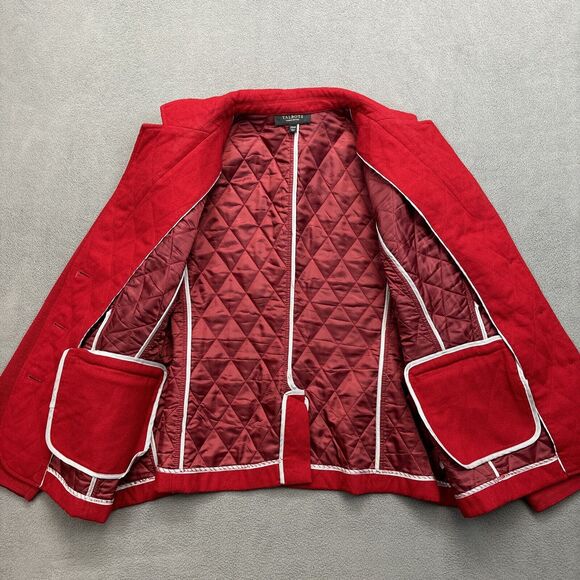 Talbots vintage quilted blazer jacket Red Wool Women’s 20 petite - Picture 7 of 14